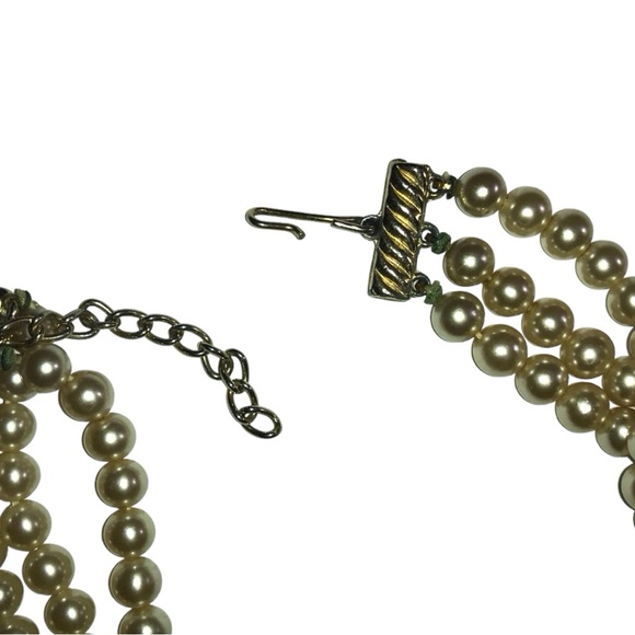 Vintage Glass Pearls Choker Necklace - Picture 8 of 8